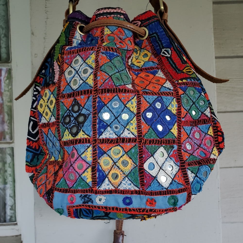 Artisan Boho Hippie Banjara patchwork bag handmade - Picture 8 of 16